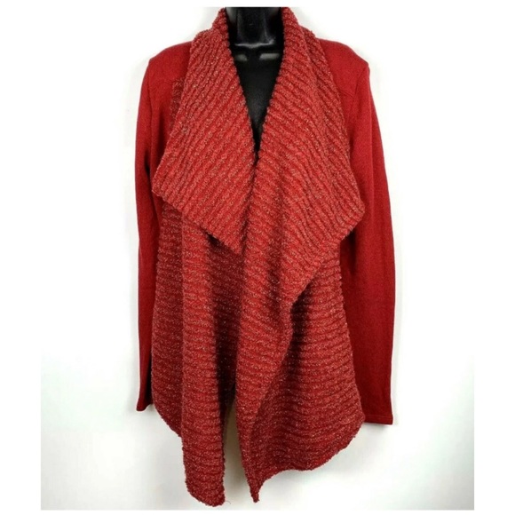 Lucky Brand Sweaters - Lucky Brand L Boho Cardigan
Red Mixed Draped Wrap